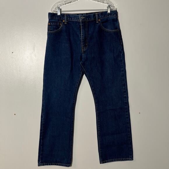 Levi’s 517 Straight Leg 5 Pocket Dark Blue Denim Jeans Casual Men’s Size 36x30 - Picture 1 of 6